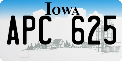 IA license plate APC625