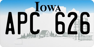 IA license plate APC626