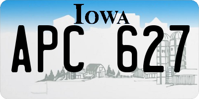 IA license plate APC627