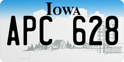 IA license plate APC628