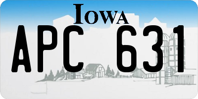 IA license plate APC631