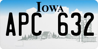 IA license plate APC632