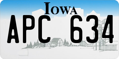 IA license plate APC634