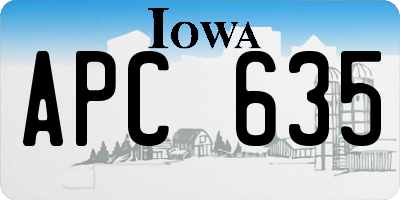 IA license plate APC635