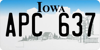 IA license plate APC637
