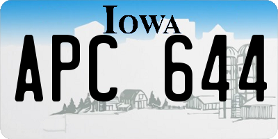 IA license plate APC644