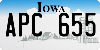 IA license plate APC655