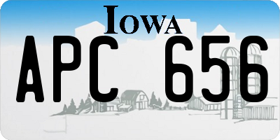 IA license plate APC656