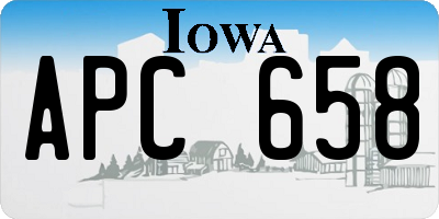IA license plate APC658