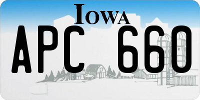 IA license plate APC660