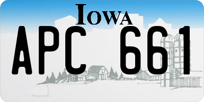 IA license plate APC661