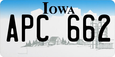 IA license plate APC662