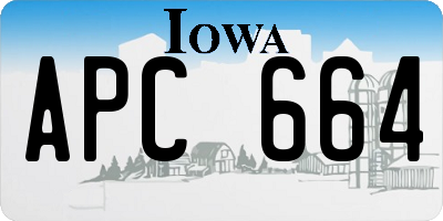 IA license plate APC664