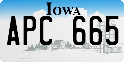 IA license plate APC665