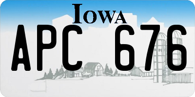 IA license plate APC676