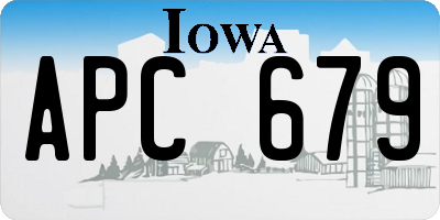 IA license plate APC679