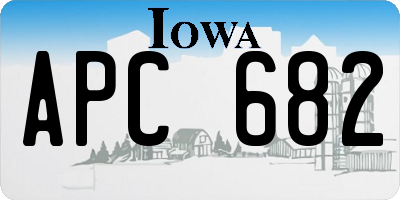 IA license plate APC682