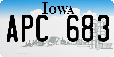 IA license plate APC683