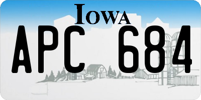 IA license plate APC684