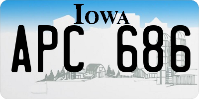 IA license plate APC686