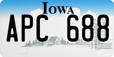 IA license plate APC688