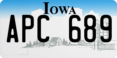 IA license plate APC689