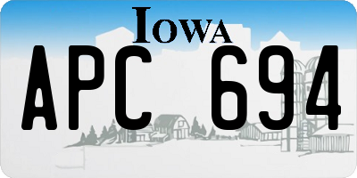IA license plate APC694