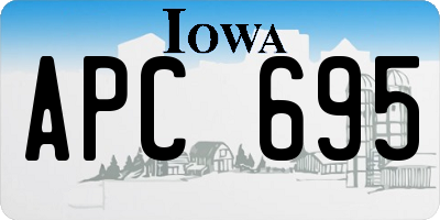 IA license plate APC695