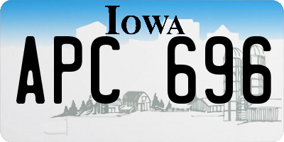 IA license plate APC696