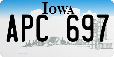 IA license plate APC697