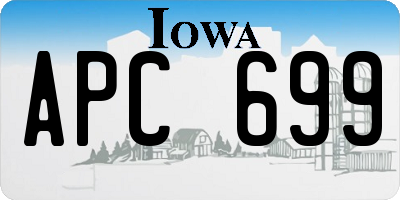 IA license plate APC699