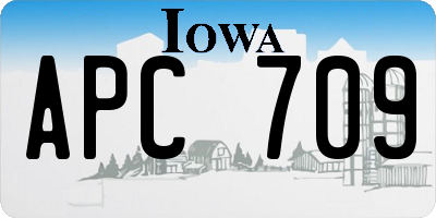 IA license plate APC709