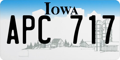 IA license plate APC717