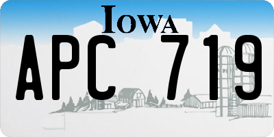 IA license plate APC719