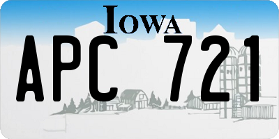 IA license plate APC721