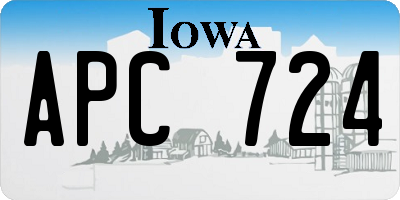 IA license plate APC724