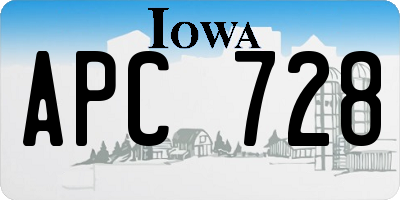 IA license plate APC728