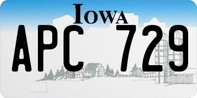 IA license plate APC729