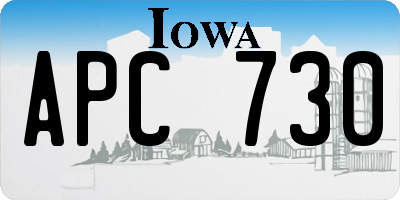 IA license plate APC730