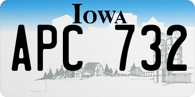 IA license plate APC732