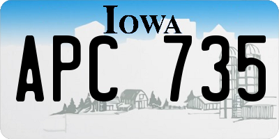 IA license plate APC735
