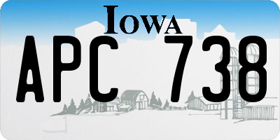 IA license plate APC738