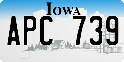 IA license plate APC739