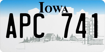 IA license plate APC741