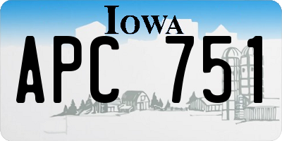 IA license plate APC751