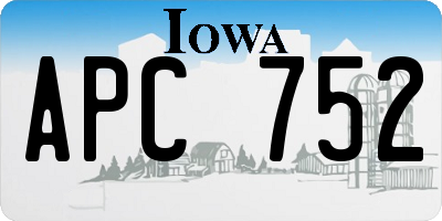 IA license plate APC752