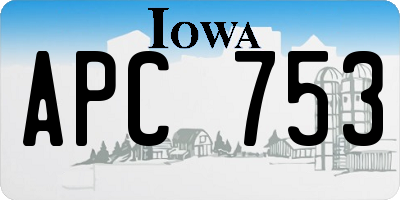 IA license plate APC753