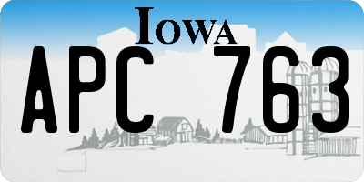 IA license plate APC763