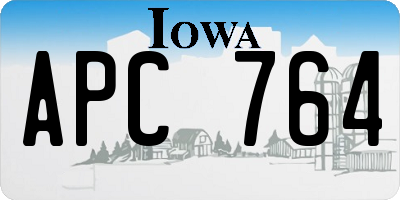IA license plate APC764