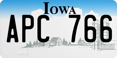 IA license plate APC766
